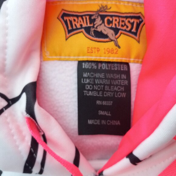 Trail Crest The Fin Pink Camo Hoodie Size Small - Picture 2 of 2